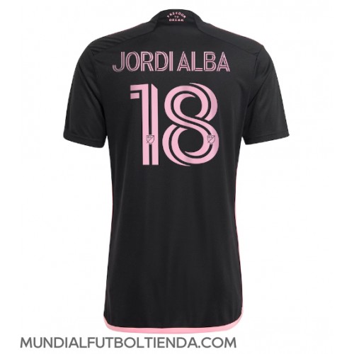 Camiseta Inter Miami Jordi Alba #18 Segunda Equipación Replica 2023-24 mangas cortas